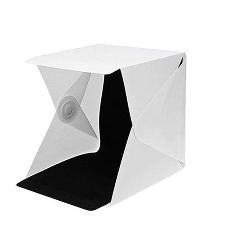 Mini Folding Lightbox Photography Photo Studio Soft box LED Light Soft Box Kit black/white Background Photo for DSLR Camera