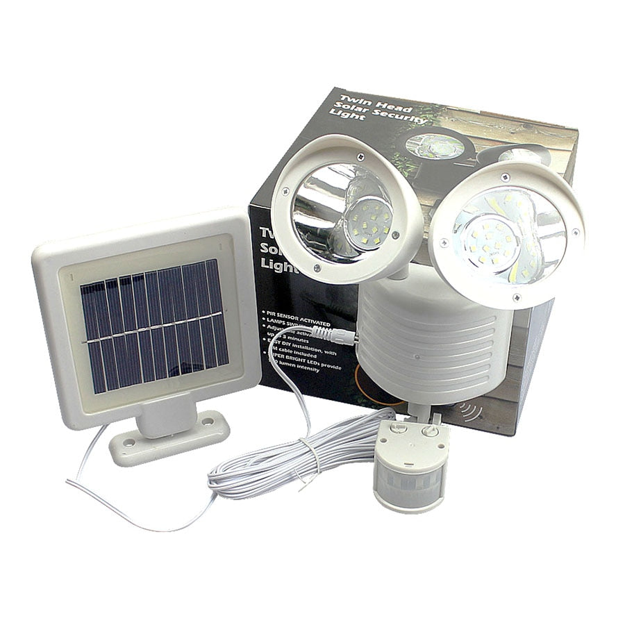 LED Solar Light Twin Head PIR Motion Sensor Lighting Outdoor Garden Solar lamp Waterproof Street Security lamp