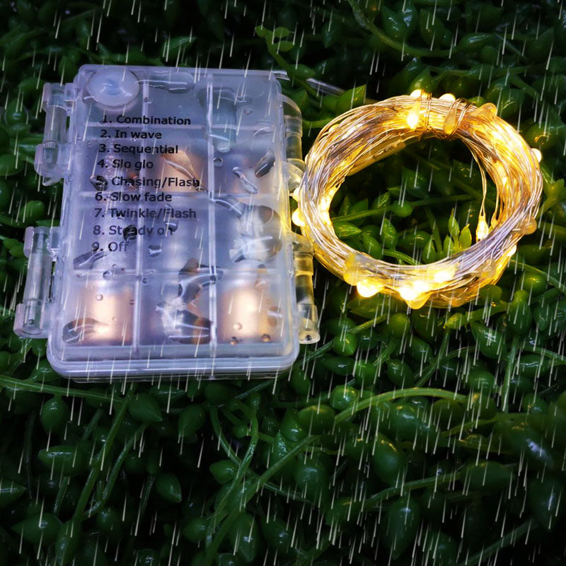 LED String Light Fairy light Battery waterproof Silver Wire Christmas Halloween USB Xmas Decoration Romantic lights 1/2/3/5/10M