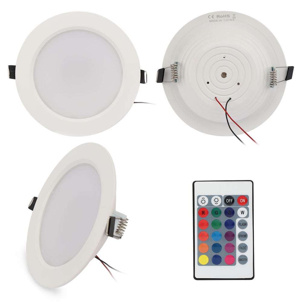 LED Panel Light With Remote Control 5W 10W RGB Round Downlight Lamp Ceiling Lights Indoor Lighting Spot Led Lights Decor
