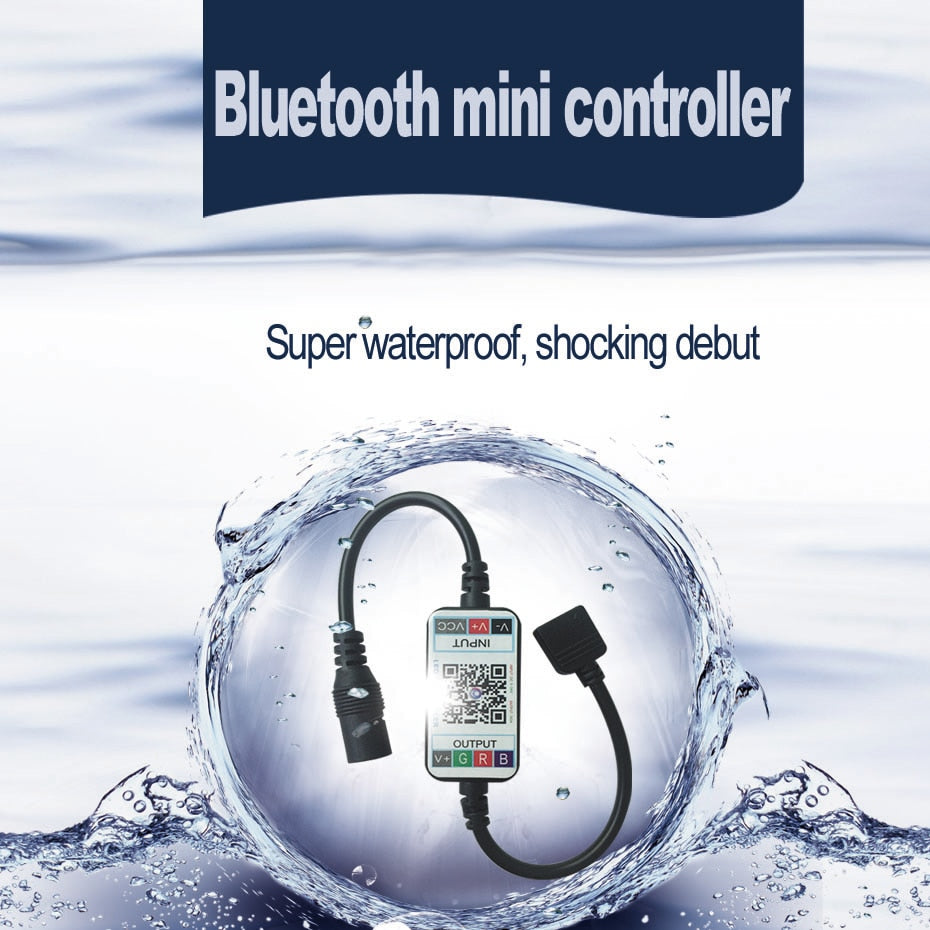 DC 12V 24V RGB Led Controller APP Bluetooth RGB Music Controller For Led Strip Light 5050 4 Pin Mini RGB Controller 5V-24V