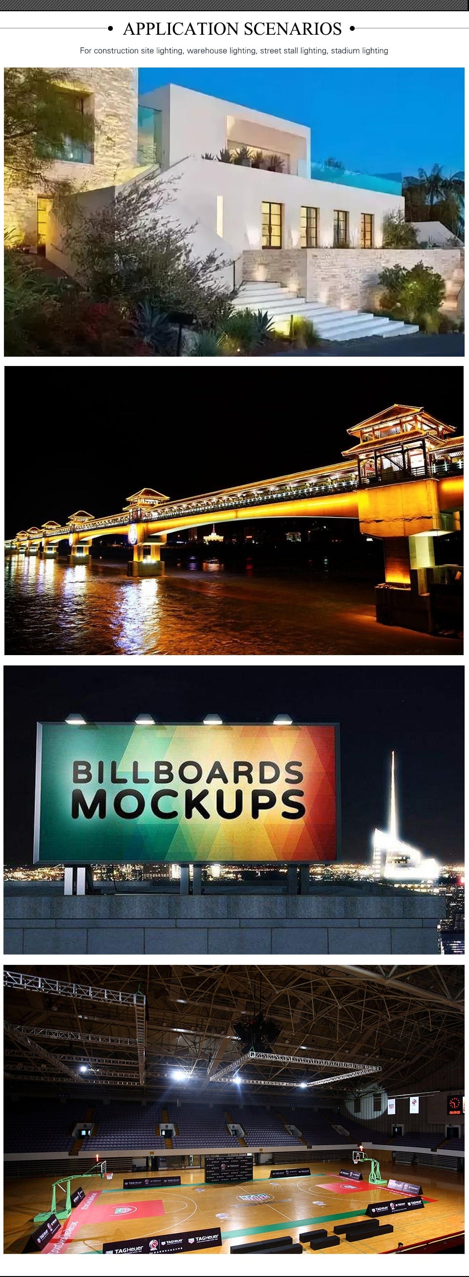 50W perfect power waterproof Landscape Lighting IP65 LED Flood Light Floodlight LED street Lamp 220V 240V LED Spotlight