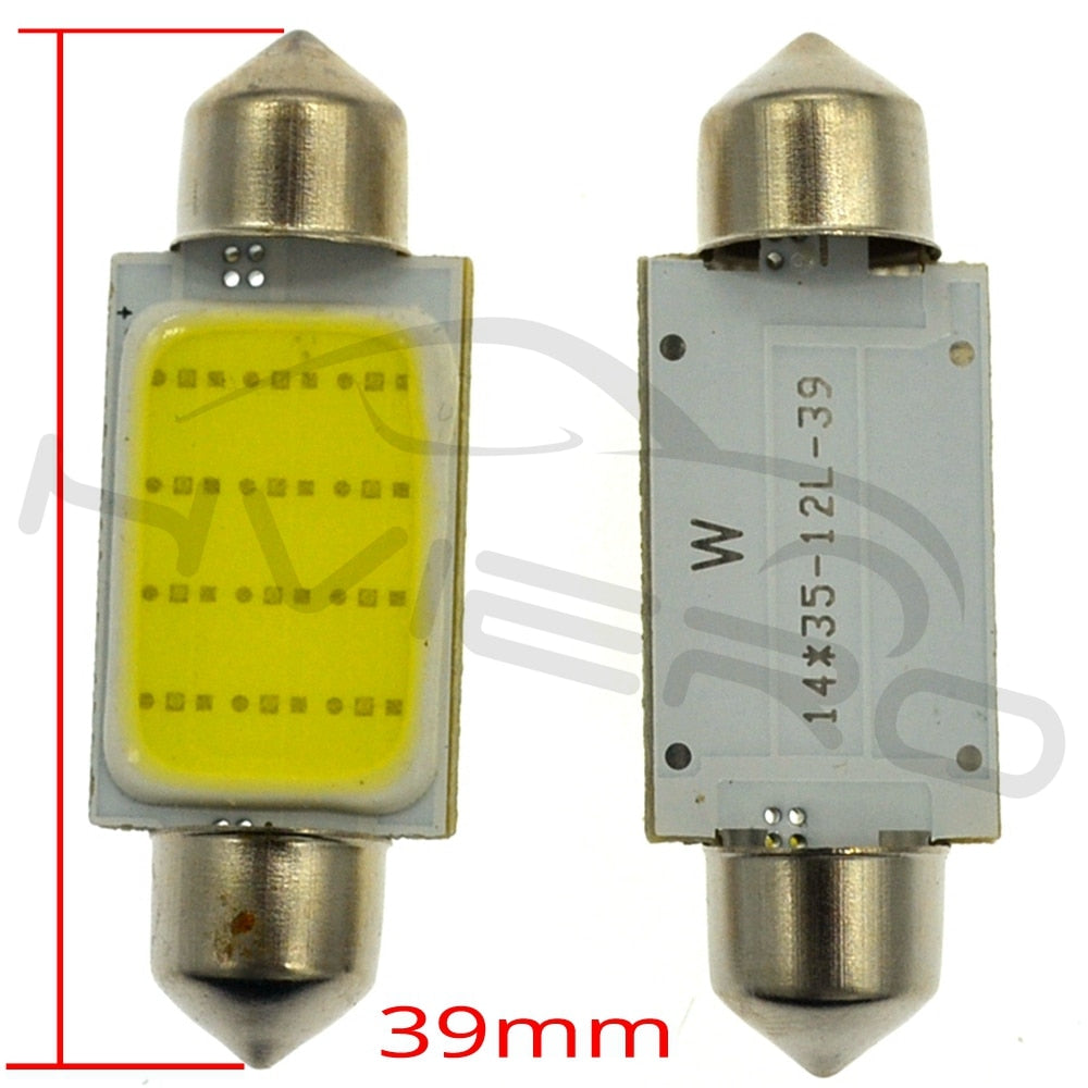 White Cob 12Led Festoon Dome Lights Reading Lamp 31mm 36mm 39mm 42mm C5W C10W Auto Led Door Lights Backup Bulb Tail Bulbs DC 12v