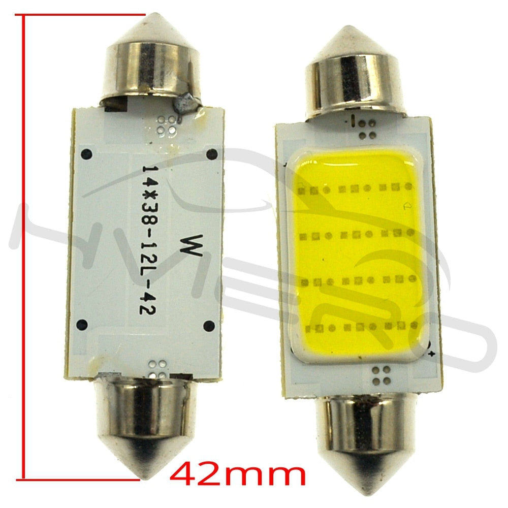 White Cob 12Led Festoon Dome Lights Reading Lamp 31mm 36mm 39mm 42mm C5W C10W Auto Led Door Lights Backup Bulb Tail Bulbs DC 12v