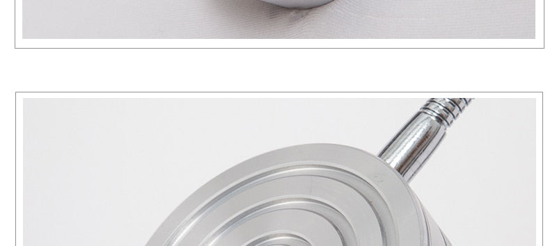 LED Wall Lamps With Knob Switch 5W AC90-260V Silver Bedroom Bedside Reading Light Direction Adjustable Indoor Lighting