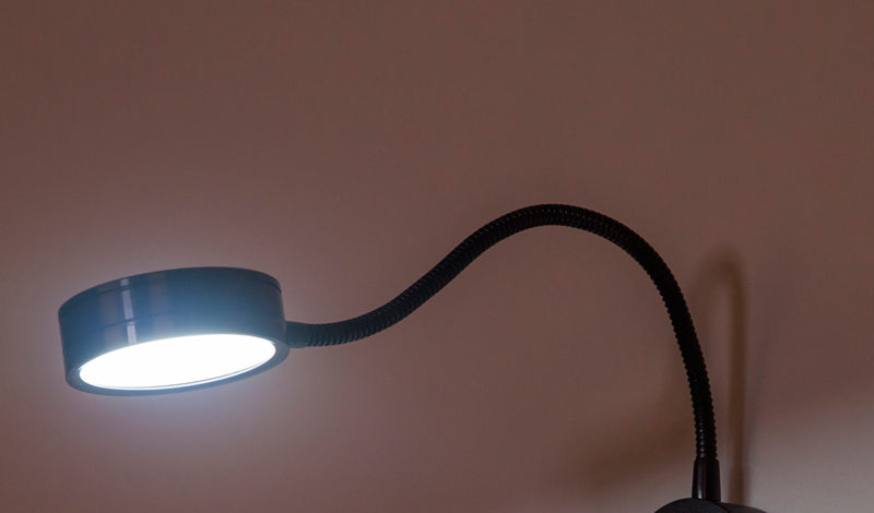 LED Wall Lamps With Knob Switch 5W AC90-260V Silver Bedroom Bedside Reading Light Direction Adjustable Indoor Lighting