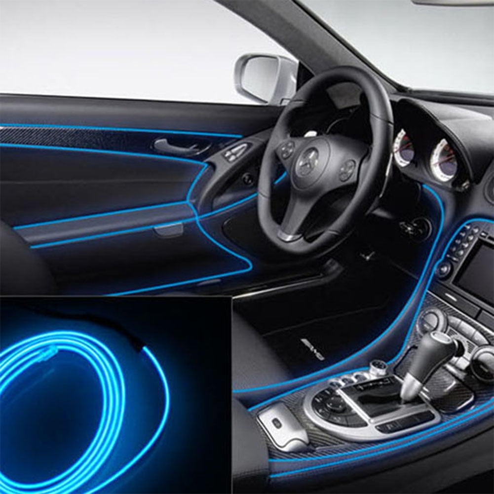 Neon Cord Led EL Wire String Led Strip Flexible Light Rope Tube car Dance Party 2M 3M 5M Battery Powered With Controller led RGB