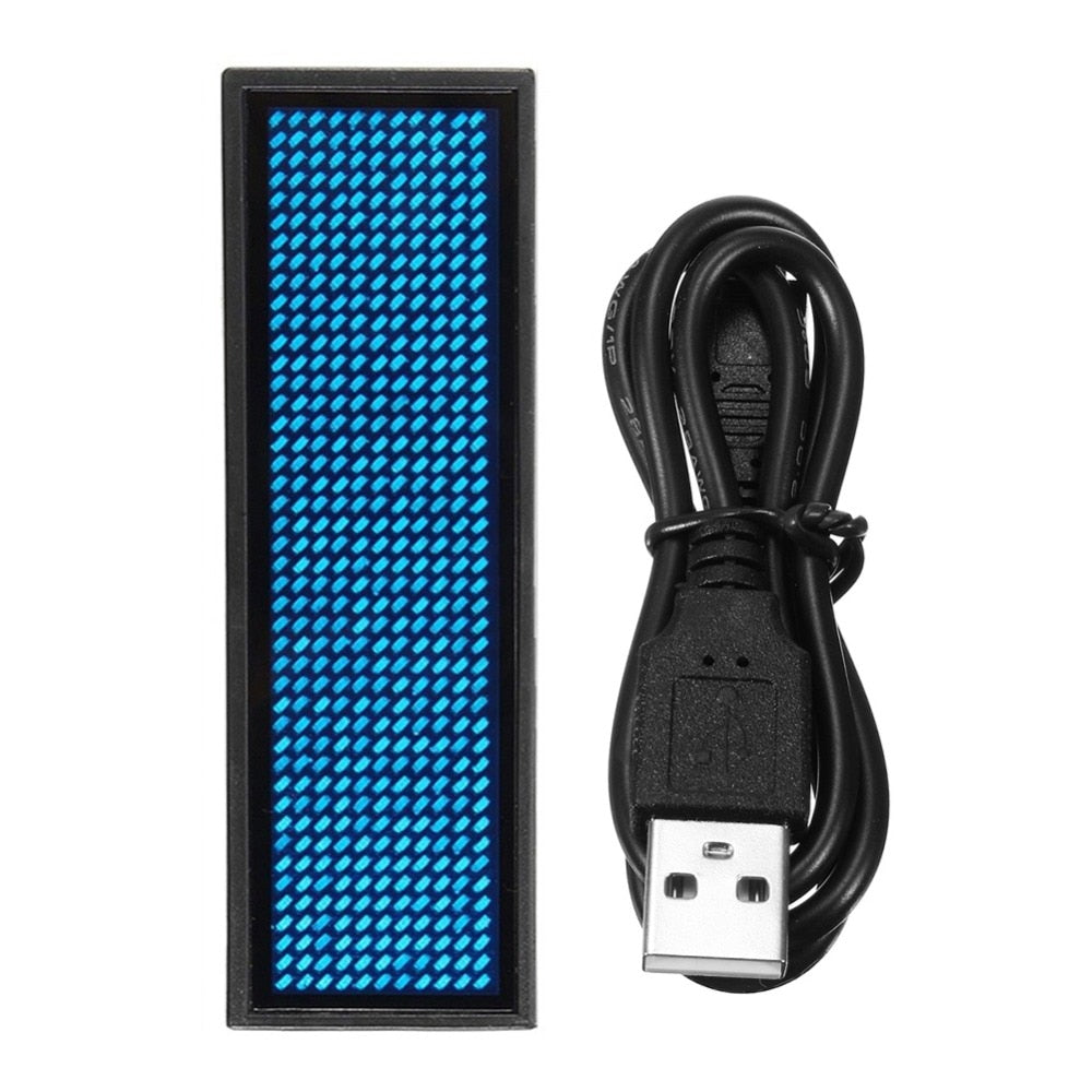 Rechargeable LED Name Tag Mini LED Digital Programmable Rechargeable Scrolling Message Tag Badge Sign For Festival Event