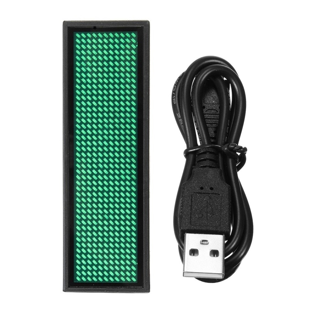 Rechargeable LED Name Tag Mini LED Digital Programmable Rechargeable Scrolling Message Tag Badge Sign For Festival Event