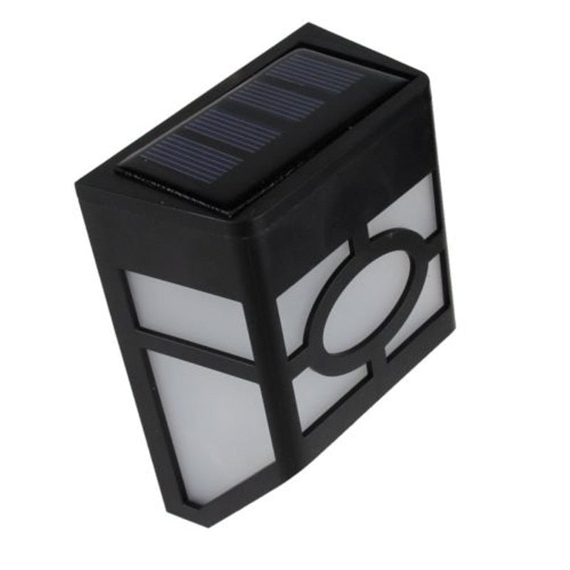 Solar Powered Wall Mount LED Light Outdoor Garden Path Landscape Fence Yard Lamp
