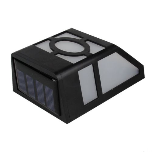 Solar Powered Wall Mount LED Light Outdoor Garden Path Landscape Fence Yard Lamp