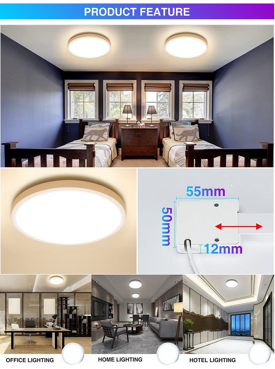 LED Panel Light 6W 9W 13W 18W 24W 36W 48W Round LED Surface Mounted Ceiling Lamp 85-265V Modern UFO Downlight Plaffonnier Lamp