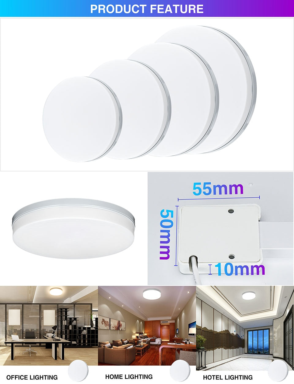 LED Panel Light 6W 9W 13W 18W 24W 36W 48W Round LED Surface Mounted Ceiling Lamp 85-265V Modern UFO Downlight Plaffonnier Lamp