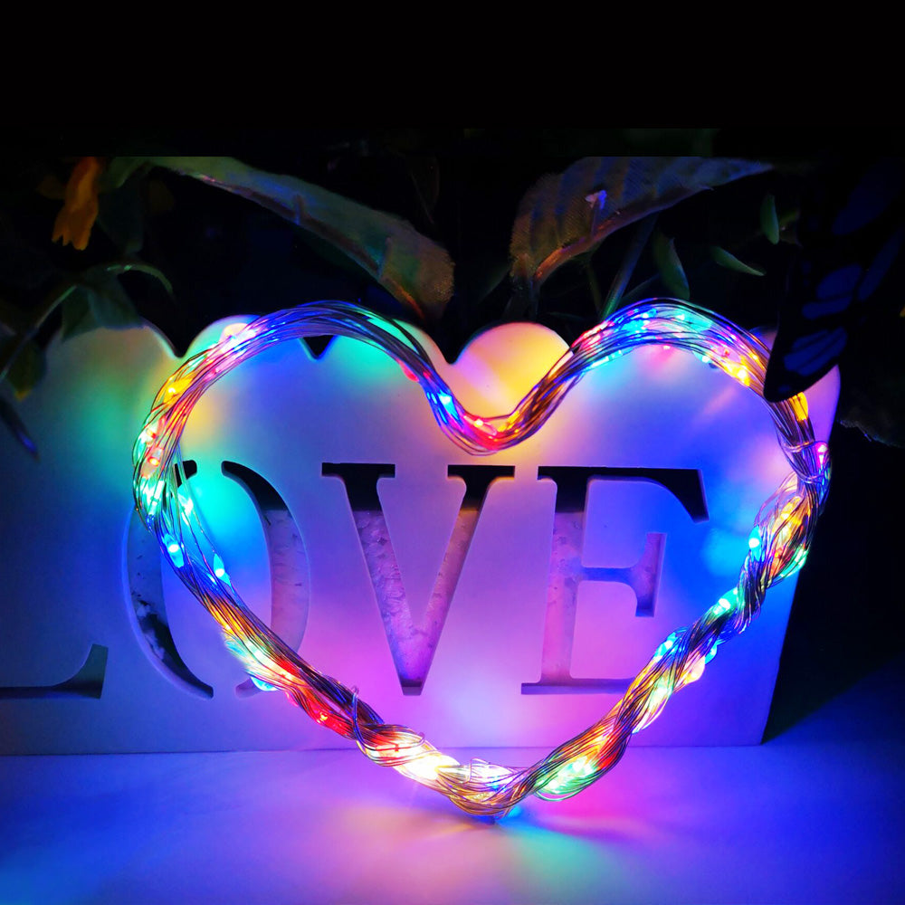 LED String Light Fairy light Battery waterproof Silver Wire Christmas Halloween USB Xmas Decoration Romantic lights 1/2/3/5/10M