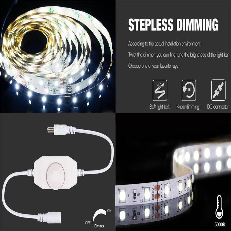 1 Set 300 LEDs Makeup Mirror Vanity Mirror Light with Dimmer Power Supply For Dressing Table With Manual Makeup Mirror Lights - LED Lights For Sale : Affordable LED Solutions : Wholesale Prices