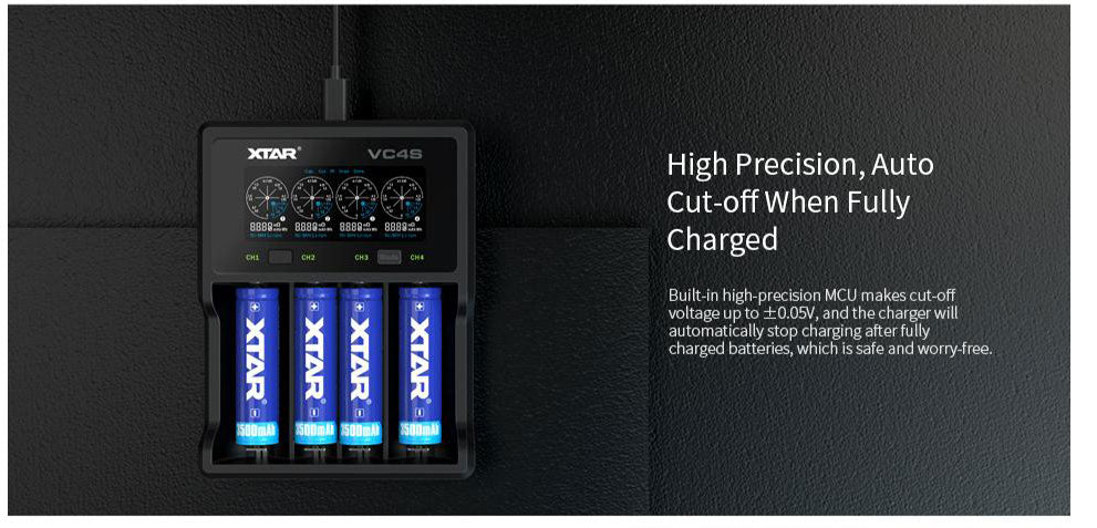 NEW XTAR VC2 VC2S VC4 VC4S Colorful VA LCD Screen Micro-USB powered portable apply to 3.6V/3.7V Li-ion/IMR/INR/ICR 18650 26650