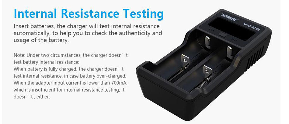 NEW XTAR VC2 VC2S VC4 VC4S Colorful VA LCD Screen Micro-USB powered portable apply to 3.6V/3.7V Li-ion/IMR/INR/ICR 18650 26650