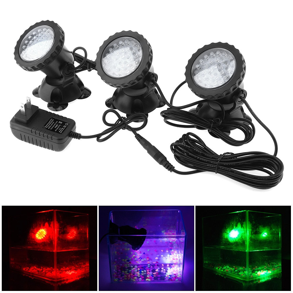 1pc-5cs 36 LEDs Color Landscaping Spotlights Water Grass Fill Light pool lighting light for Aquarium Fish Tank Pool Water Garden