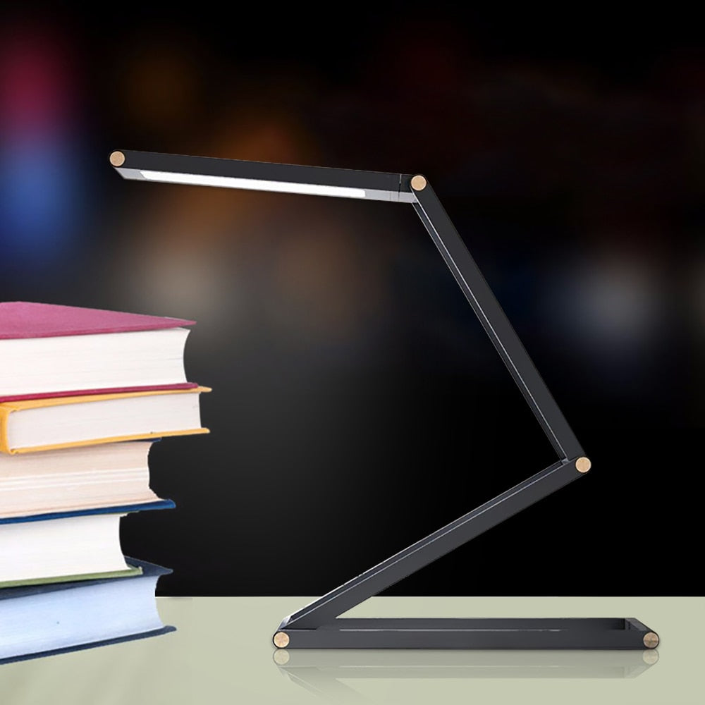 Book light reading lamp 4-layer Folding 1000mA Rechargeable Book Reading Light Aluminum Alloy LED Desk Lamp 3W 2-Level Dimmable Night Light Table Lamp