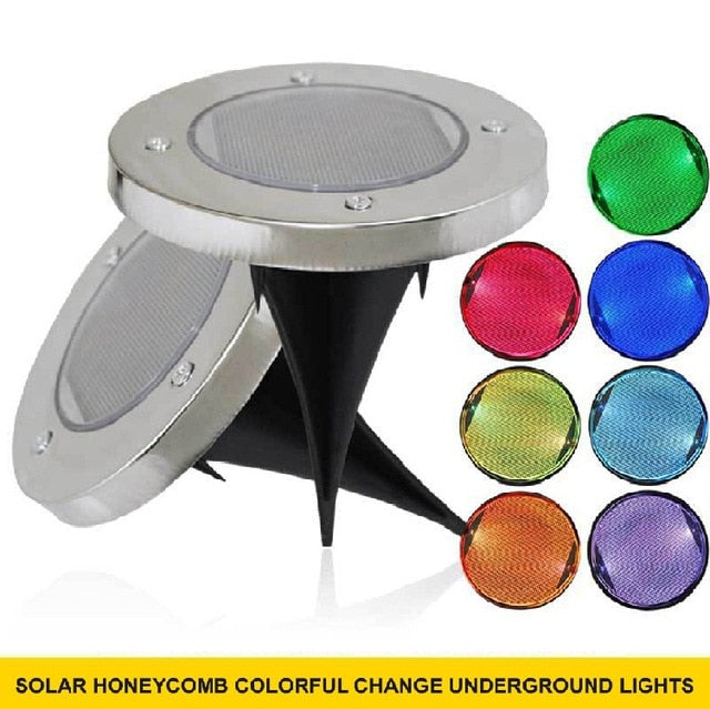 LED Solar Garden Light Solar Power Energy Ground Lawn Lamp With Sensitive Light Sensor Waterproof Outdoor Lights