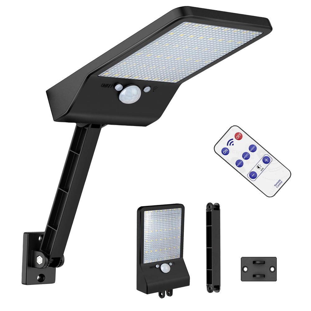48led Solar street wall garden Light PIR Motion Sensor Ip65 Waterproof Outdoor lamp spotlight floodlight Rotable bracket remote