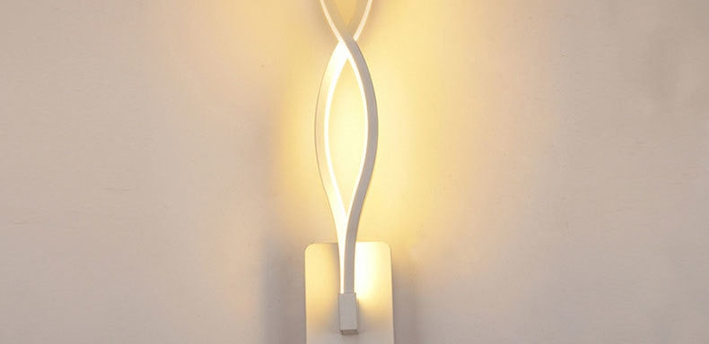 Modern Minimalist Wall Lamps Living Room Bedroom Bedside 16W AC96V-260V LED Sconce black white Lamp Aisle Lighting decoration