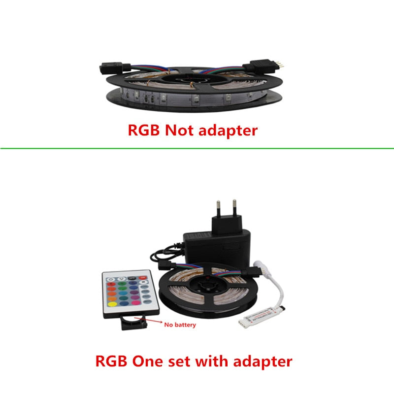 5m LED Strip 1m 2m 5m/pack SMD2835 Set Ultra Bright Light DC 12V Warm White Blue Red Green LED Ribbon Flexible lamp bulb