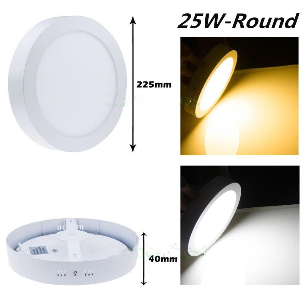9W/15W/25W Round/Square Led Panel Light Surface Mounted Indoor lighting Led ceiling down AC85-265V + Driver