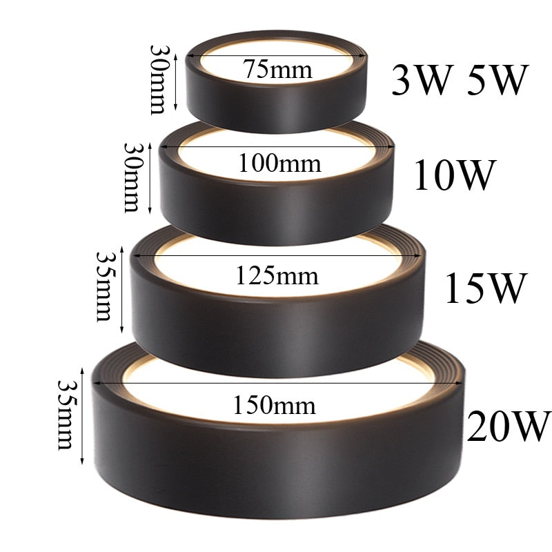 LED downlight 5w 10w 15w 20w Surface Mounted Ceiling Lamps Ultra Thin led spot lights AC220V Round Ceiling Fixtures Lighting