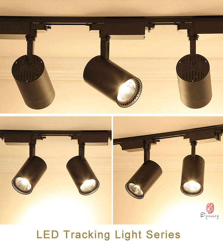 Modern LED COB Track Lights Black Aluminum Spotlights Energy Saving Super Bright Clothes Shop Highlight Down Lights Dynasty