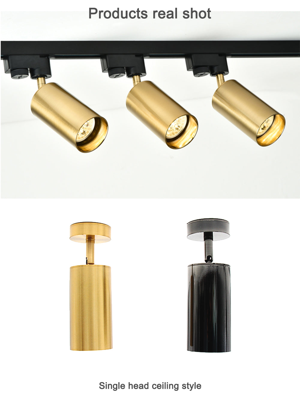 led spotlights cob chip aluminum black / gold living room bedroom spot light wall mounted / tracking spotlights decor