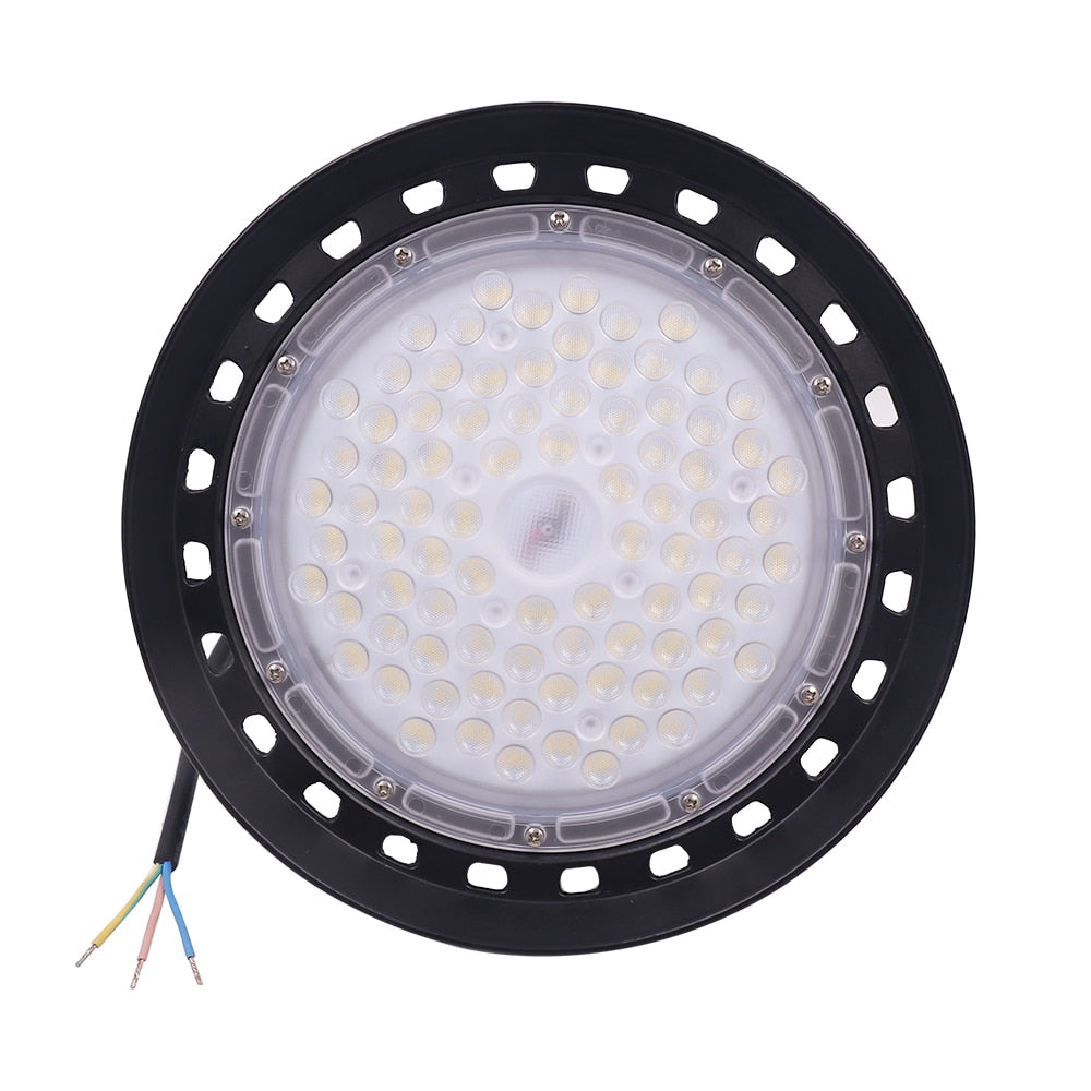 UFO LED High Bay Lighting Industrial Spotlight 100W 150W 200W Ultra-thin Waterproof Commercial Workshop Lighting