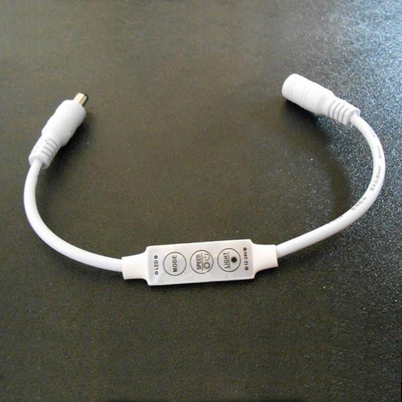 Mini 3 Key Dimmer Controller Adapter For Single Color 3528 5050 LED Strips Light