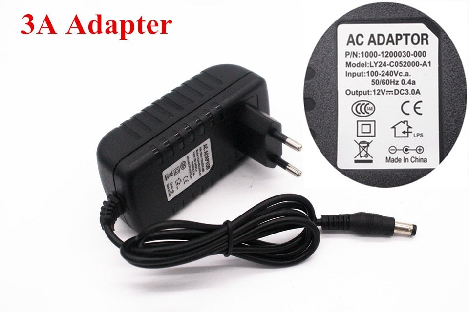 led strip light DC12V Converter Adapter 1A 2A 3A Power Supply Switch power adapter US or EU plug AC100V-240V