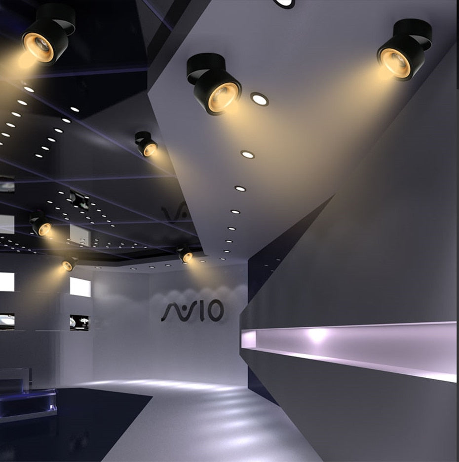 DBF 360 Degree Rotatable Surface Mounted Ceiling Downlight 7W 10W 12W 15W LED Ceiling Spot Light for Kitchen Living room Decor