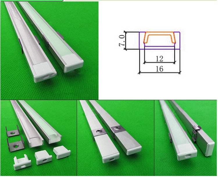 LED aluminum profile for 5050 5630 led strip,milky/transparent cover for 12mm pcb,tape light housing