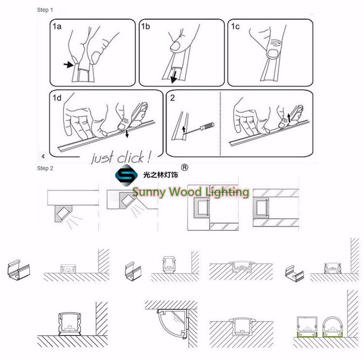 LED aluminum profile for 5050 5630 led strip,milky/transparent cover for 12mm pcb,tape light housing