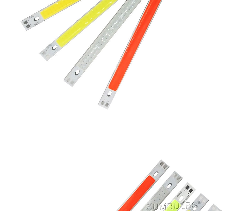 200x10MM 0422 10W LED Light COB Strip Lamp DC 12-14V 1000LM Green Yellow Red Blue Warm White Pure White Bar Light