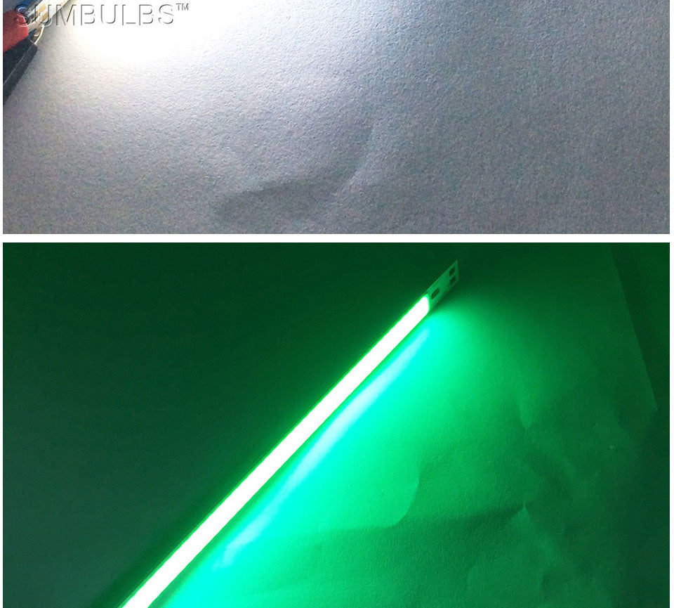 200x10MM 0422 10W LED Light COB Strip Lamp DC 12-14V 1000LM Green Yellow Red Blue Warm White Pure White Bar Light