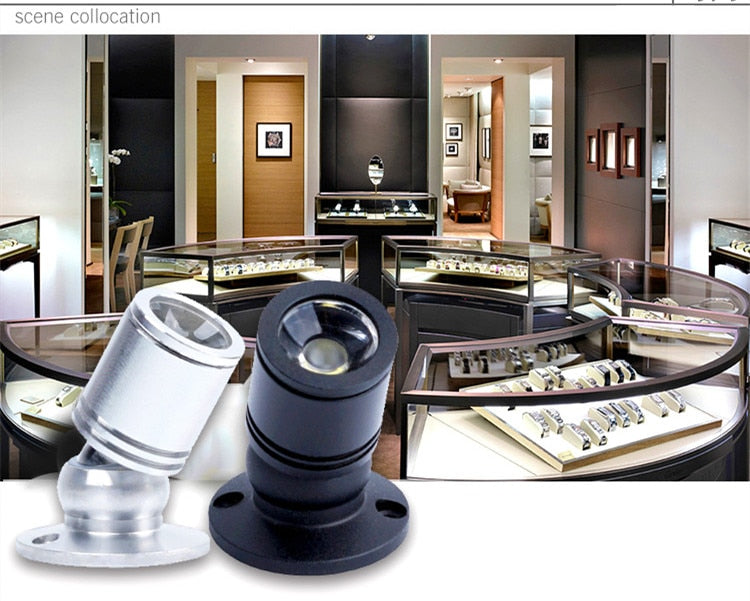 Led recessed 3W cabinet mini spot light 110V 220v downlight 12v dc jewelry show Include Led Driver 4000K Ceiling light lamp