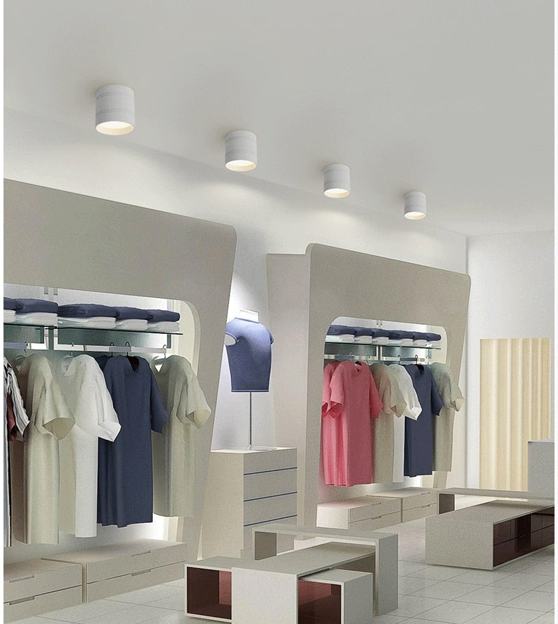 Dimmable LED Downlights 6W 9W 12W 15W 20W COB LED Ceiling Spot Lights AC110-220V No opening Ceiling lamps Cylinder LED Wall Lamp