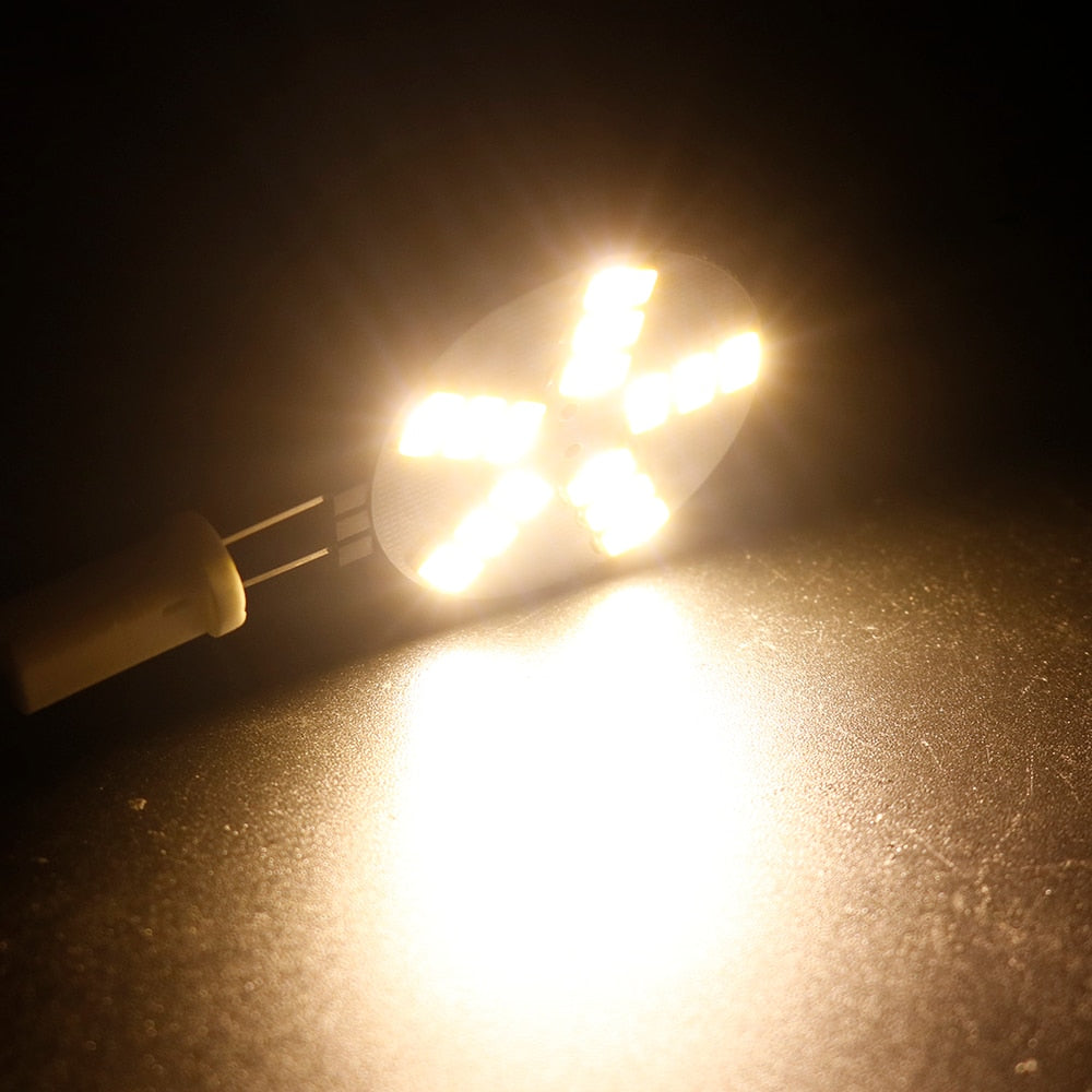 Led G4 Base Marine Camper RV 6/12/15leds 5730 SMD Round Range Led Bi-Pin chandelier Light Bulb 120 Degree DC 12V