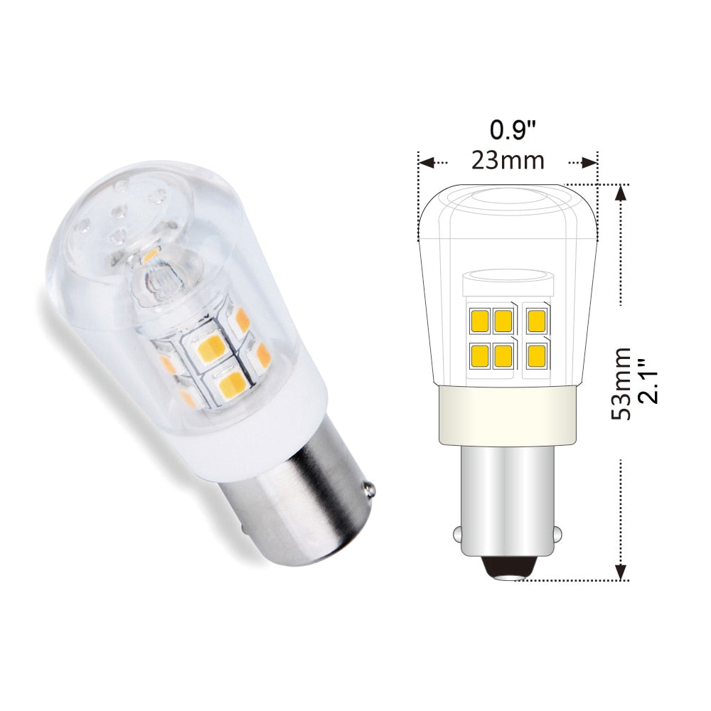 AC/DC 12V BA15S Led light Bulb S8 Bayonet Base Non-Dimmable 2W Waterproof Lamp CRI80 For Boat, RV, Auto Car Soft Warm White