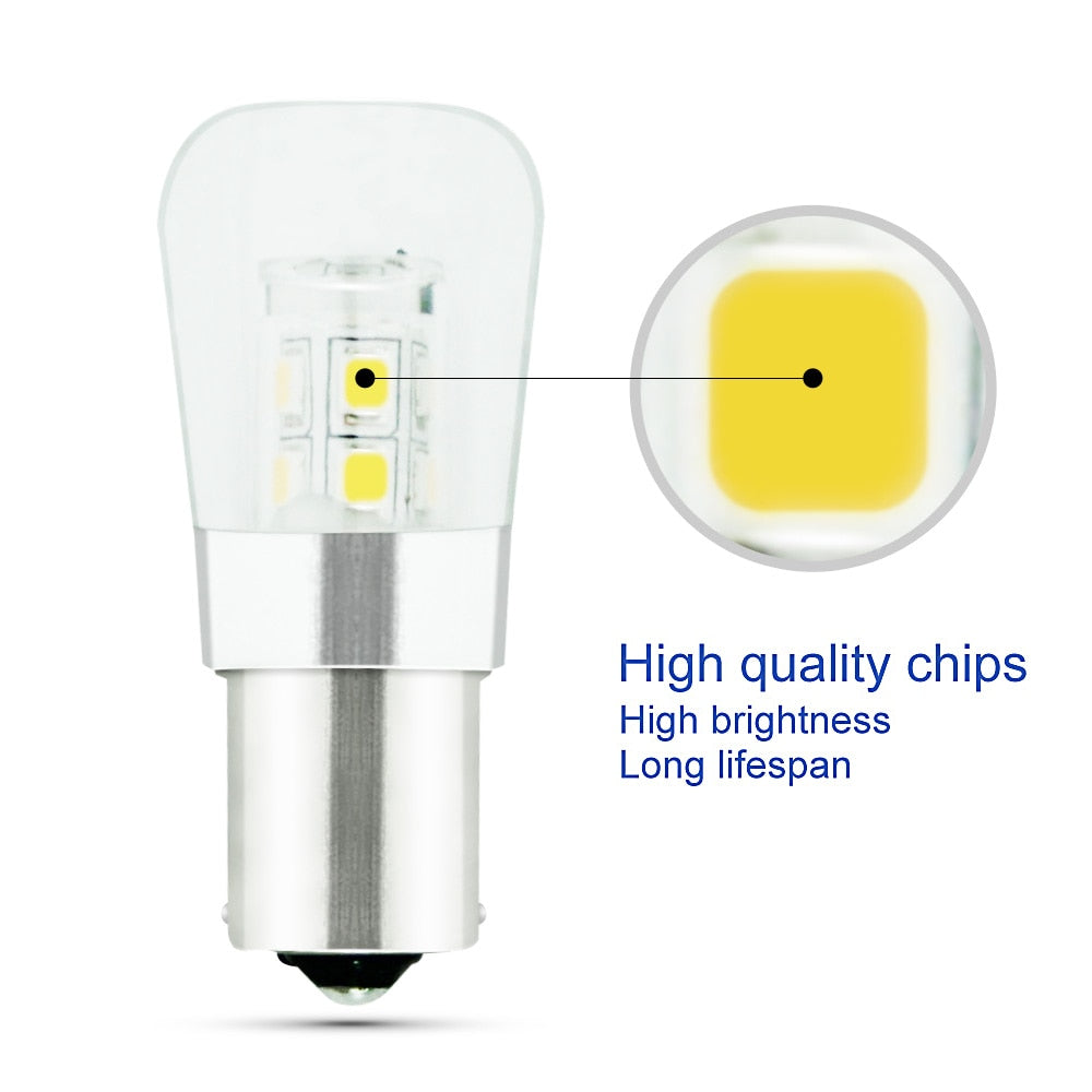 AC/DC 12V BA15S Led light Bulb S8 Bayonet Base Non-Dimmable 2W Waterproof Lamp CRI80 For Boat, RV, Auto Car Soft Warm White