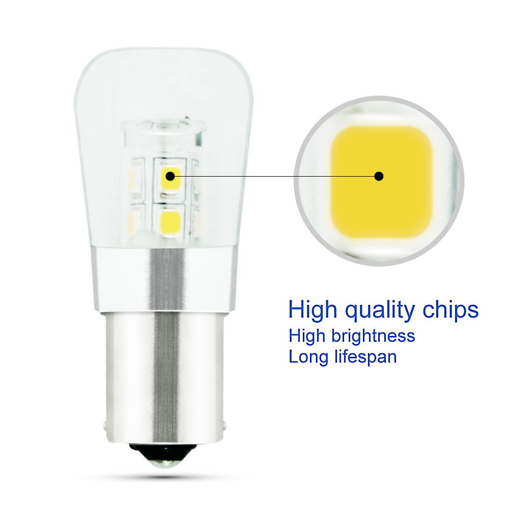 AC/DC 12V BA15S Led light Bulb S8 Bayonet Base Non-Dimmable 2W Waterproof Lamp CRI80 For Boat, RV, Auto Car Soft Warm White