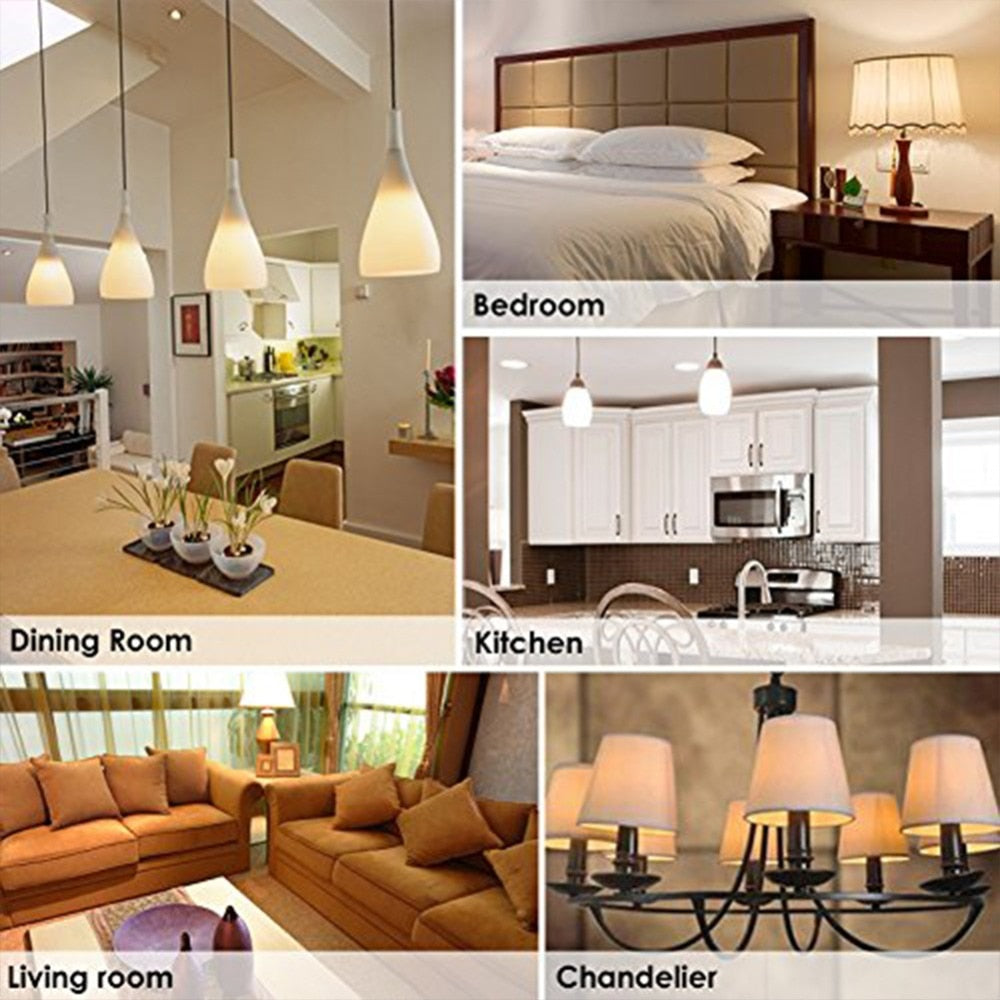 T20 T6 Tubular Lamp Retro LED Long Filament Bulbs 2W 2700K,E12 E14 110V 220VAC Chandelier Pendant Lighting Dimmable