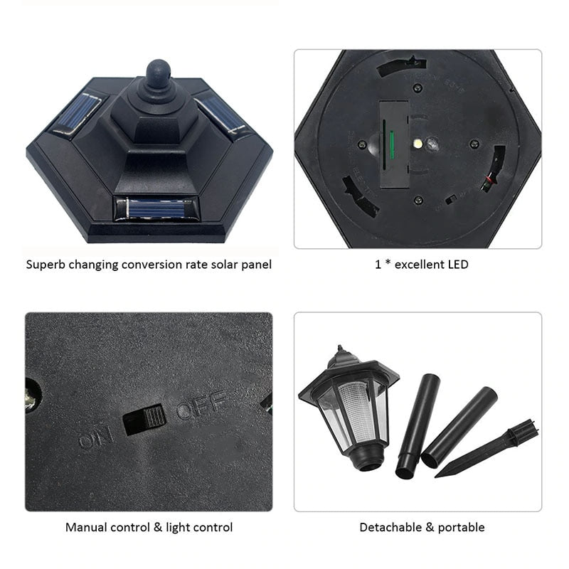 Solar Powered Panel LED Spot Light Landscape Outdoor Garden Path Lawn lamp Street Lights Solar Yard Decoratoin Lights
