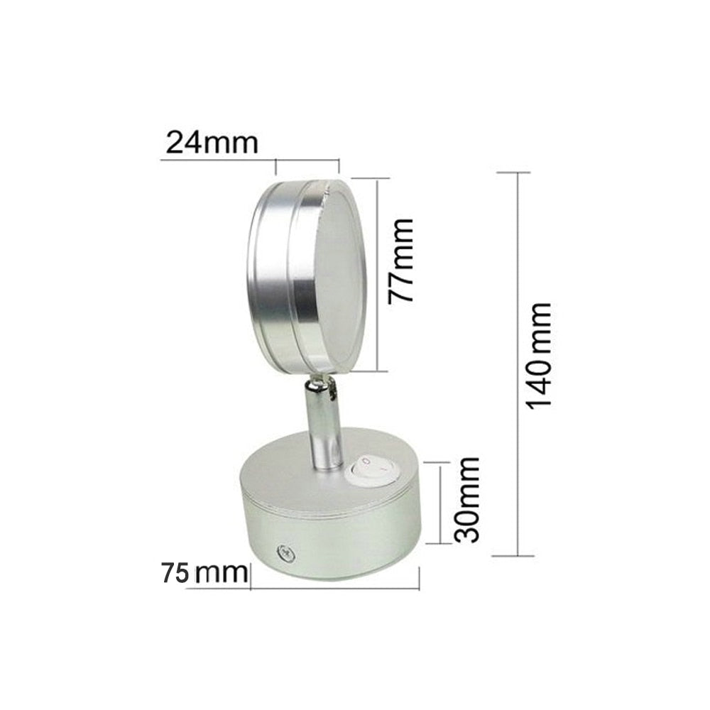 LED Wall lamp AC85-265v 5W Modern Bedroom Bedside Lamp Degree Angle Adjustable wall light Reading lamps with switch