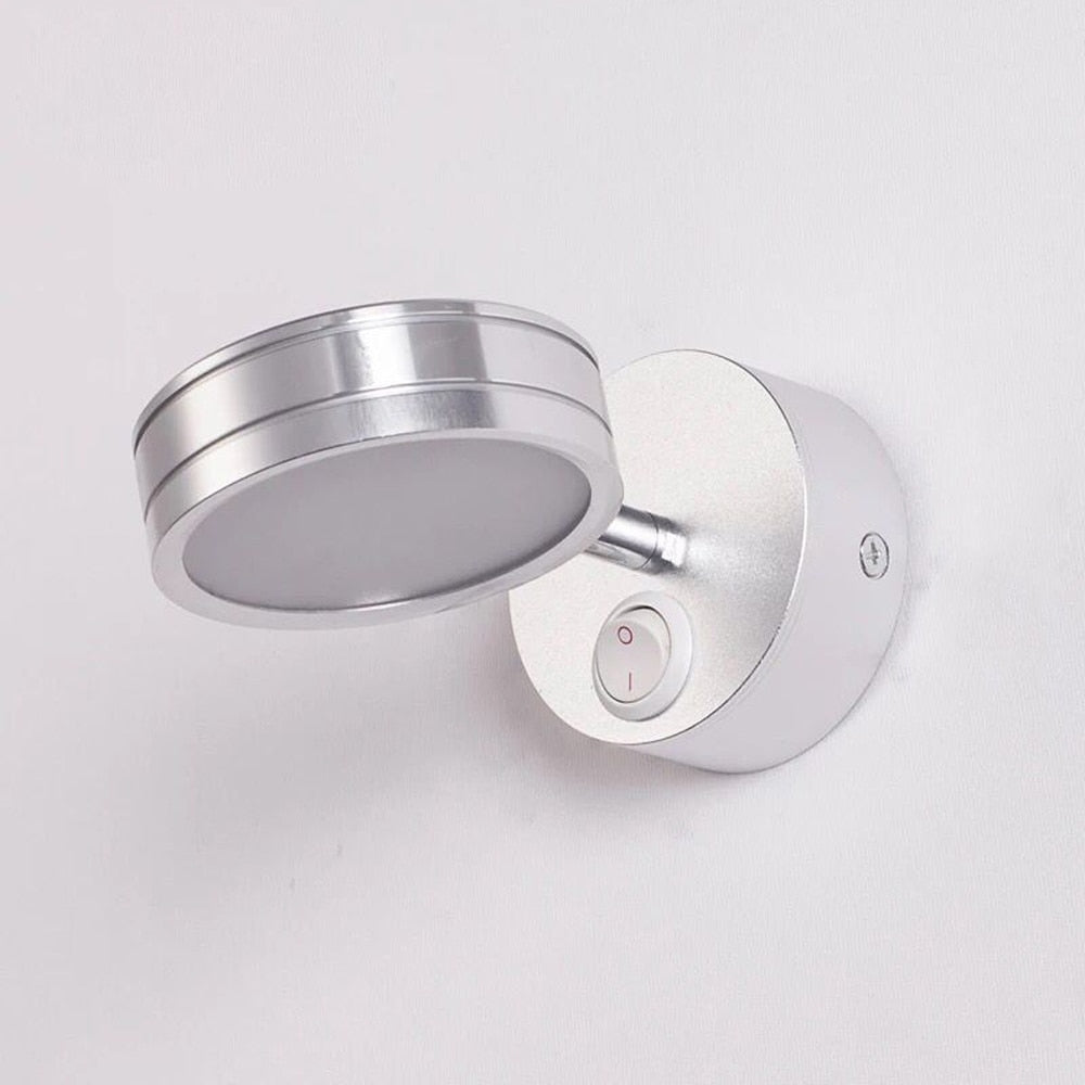 LED Wall lamp AC85-265v 5W Modern Bedroom Bedside Lamp Degree Angle Adjustable wall light Reading lamps with switch