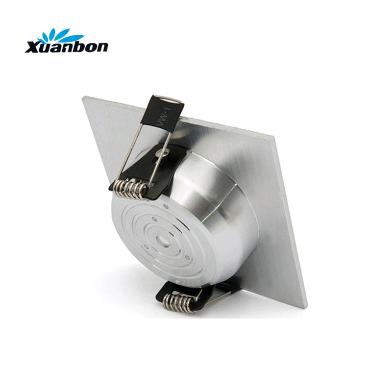 Dimmable LED Downlights 3W 5W 7W 9W 12W 15W AC85-265V Square silver Black White LED Ceiling Down Lamp Indoor Lighting With Drive